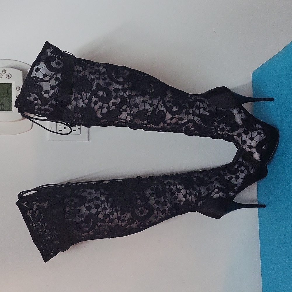 Shiekh Lace Above Knee Laceup Platform